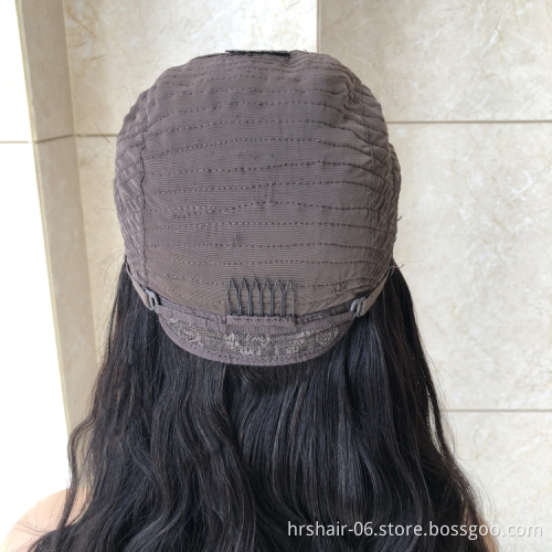 human hair wigs cuticle aligned European human hair natural color body wave 4x4 lace front wig